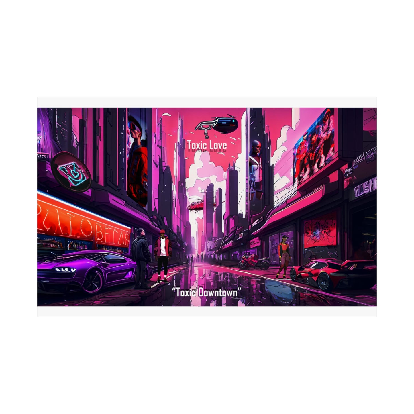 "TOXIC DOWNTOWN" Graphic Art Print
