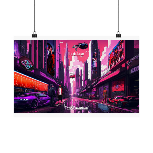 "TOXIC DOWNTOWN" Graphic Art Print