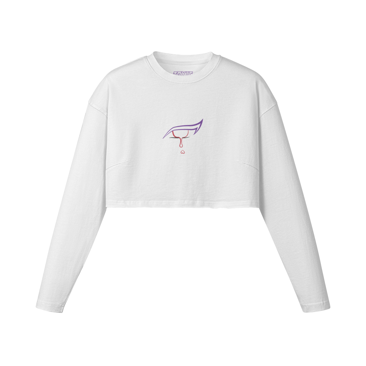 Cropped Long Sleeve White/Color